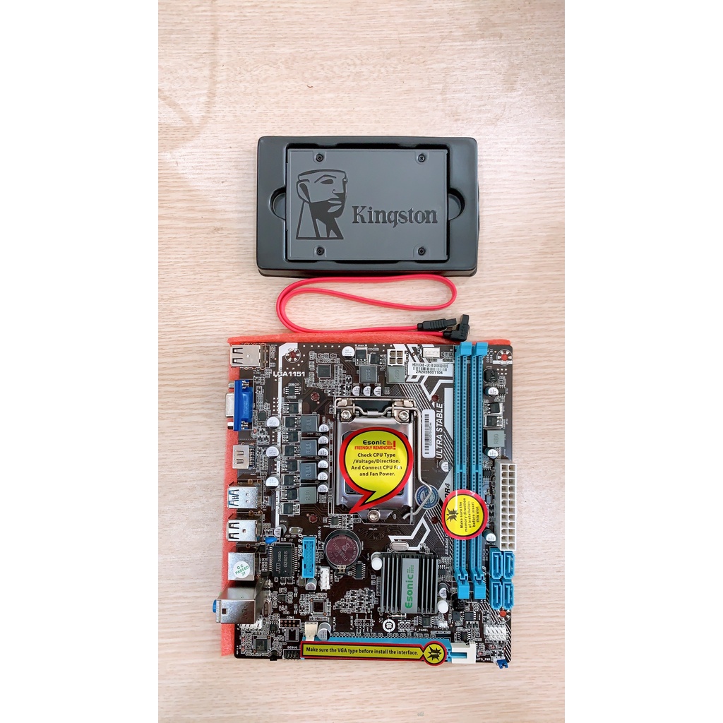 Combo Main h61 Esonic và ram 8gb bus 1600 kingston bảo hành 36 tháng