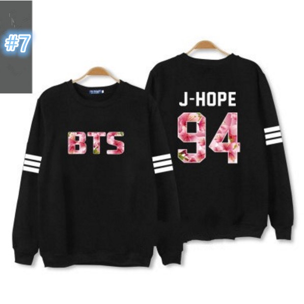 Áo Sweater Chui Đầu In Tên Các Thành Viên Nhóm Bts