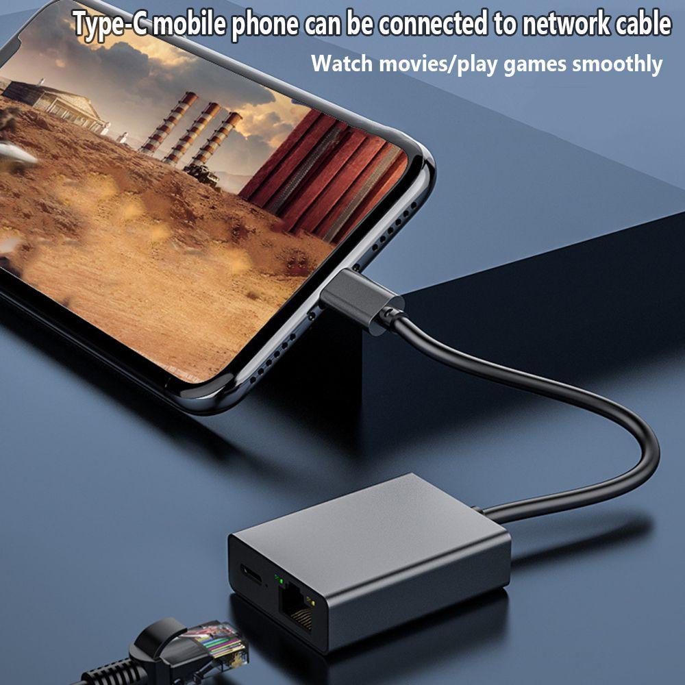 Bộ Chuyển Đổi Thẻ Mạng Gigabit Ethernet USB 3.1 Bằng Hợp Kim Nhôm Cho Điện Thoại