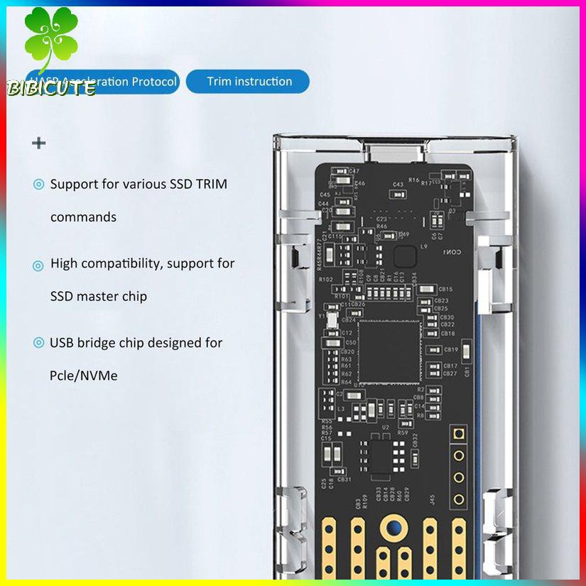[Fast delivery]TCM2-C3 M.2 NVME Portable Hardisk Type-c Solid State SSD External USB3.1 Box