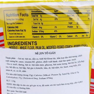 Mì jn cay tô giấy 110g