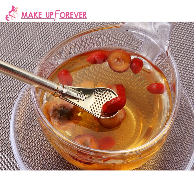 [Make_up Forever]Stainless Steel Straw Spoon Teaspoon Flatware Bareware 7 Colors