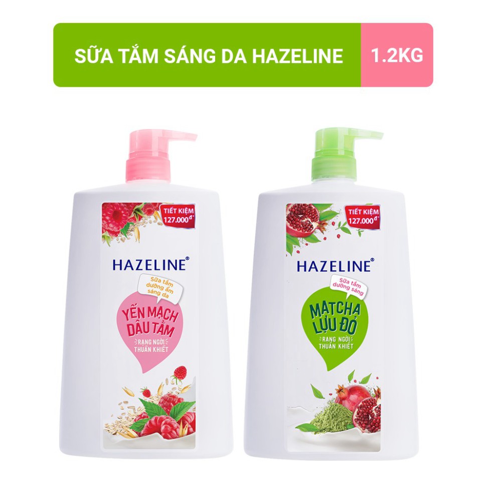 Sữa tắm dưỡng sáng da Hazeline 1.2kg/chai