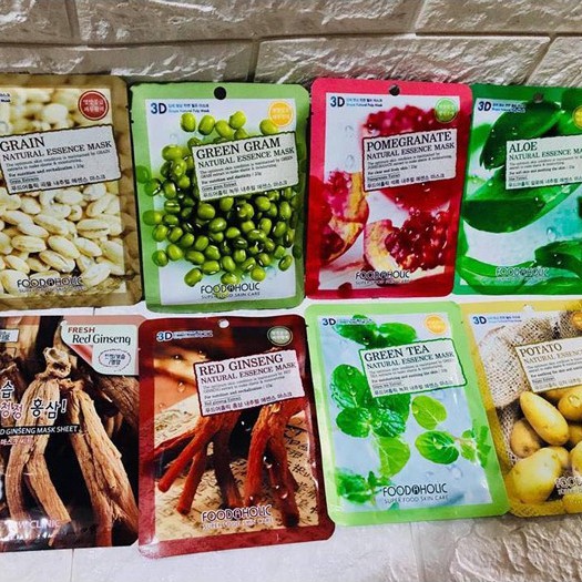 Mặt Nạ Hàn Quốc Dưỡng Da 3D Foodaholic Natural Essence Mask (23g) - Amora Skinlab