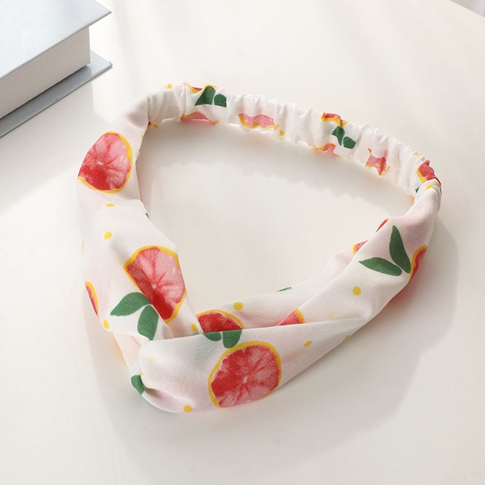 Băng Đô Vải Thắt Nút In Họa Tiết Trái Cây Phong Cách Bohemian Cổ Điển Thời Trang Mùa Hè Cho Nữ