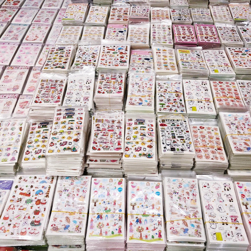 Bộ 6 tấm Sticker siêu kute