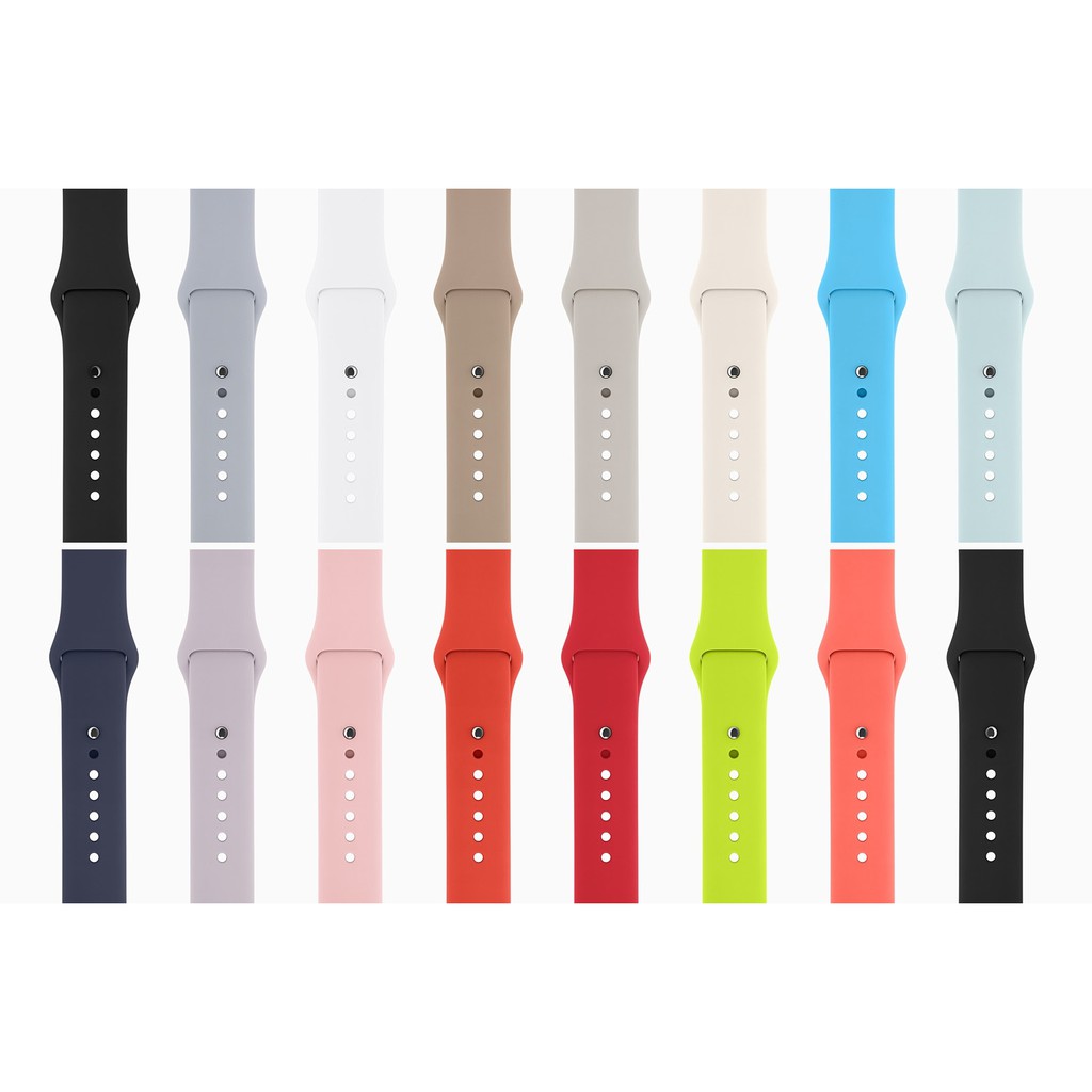 Dây silicon Apple Watch Series 1/2/3/4/5/6/SE đủ Size