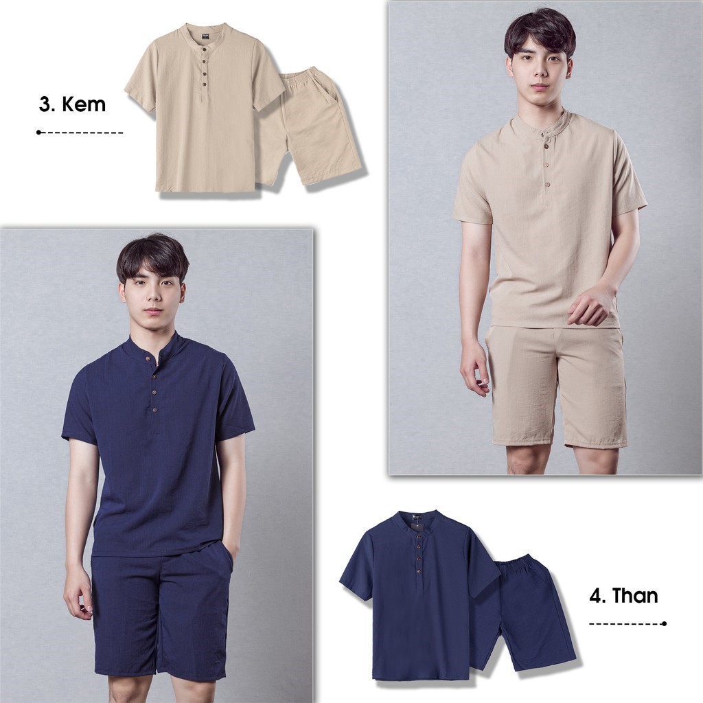 Bộ đồ nam ,quần đũi , áo đũi MENSWEAR,Bộ Quần Áo đũi thời trang Nam , chất vải đũi thái, bộ đồ nam vải đũi trẻ trung.