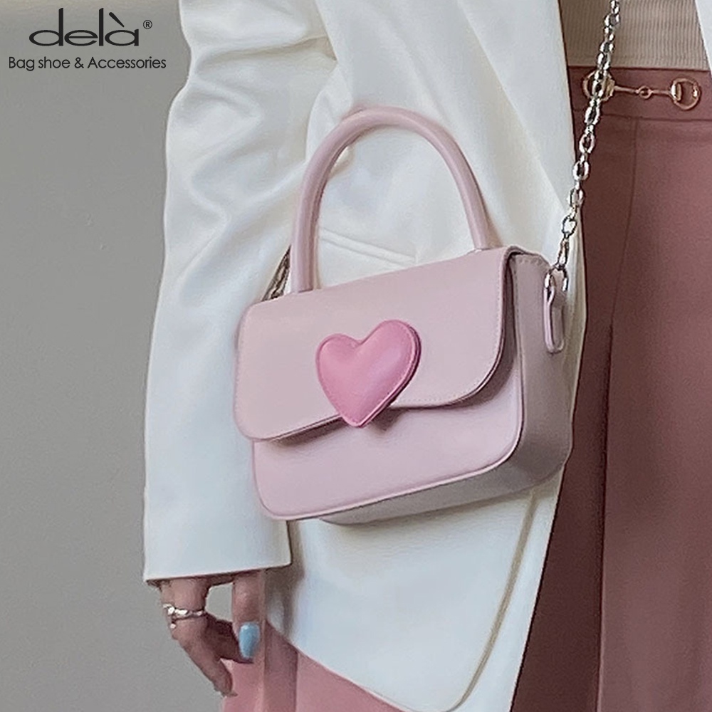 Dela Túi Đeo Chéo Hình Vuông Nhỏ Màu Sắc Tương Phản Phong Cách Hàn Quốc 2022 Cho Nữ