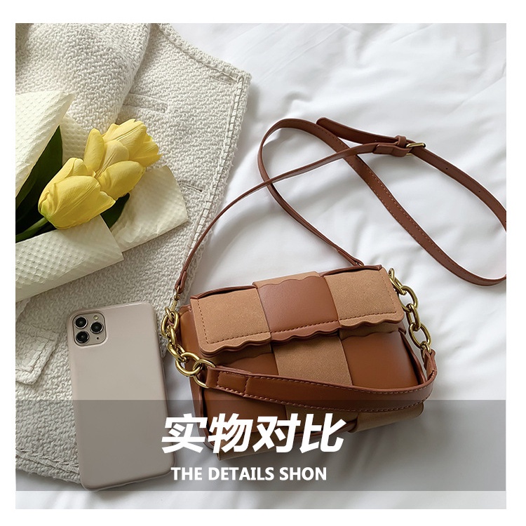 Túi Đeo JASMIN NOIR Chéo Da Lộn Phối Dây Xích Thời Trang Mùa Thu Dành Cho Nữ