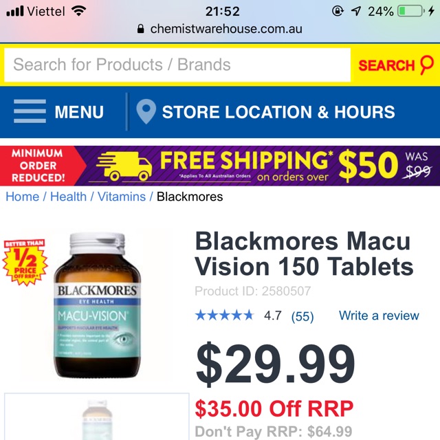 BỔ MẮT MA/CU V/ISION