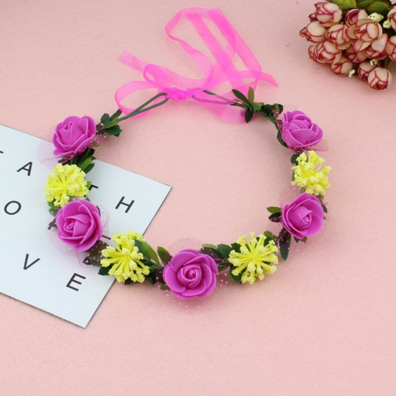 Băng Đô Hoa Thoáng Khí 6 Màu Sắc Tương Phản Phong Cách Bohemian Dành Cho Nữ YOUYO