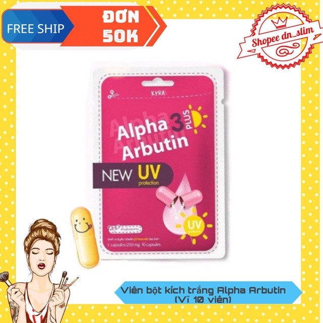 Túi Bột Kích Trắng Chống Nắng Alpha Arbutin 3Plus