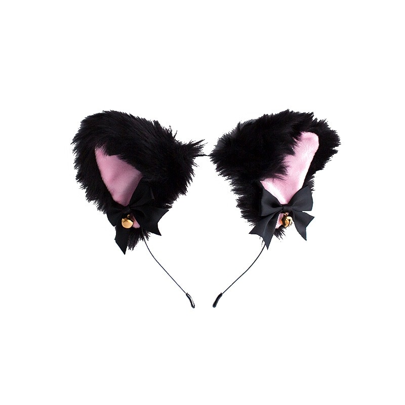 Băng Đô Cài Tóc Hình Tai Mèo Hoạt Hình Nhồi Bông Phong Cách Hàn Quốc Đáng Yêu Dành Cho Nữ
