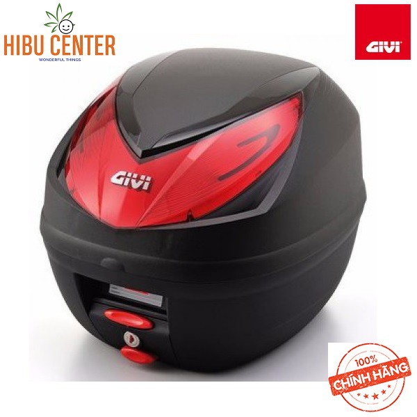 Thùng GIVI E250N/ E250N2 WILDCAT Phản Quang Đỏ/ Xám Khói 25 Lít Khóa Monolock Hàng Chính Hãng – HBCENTER