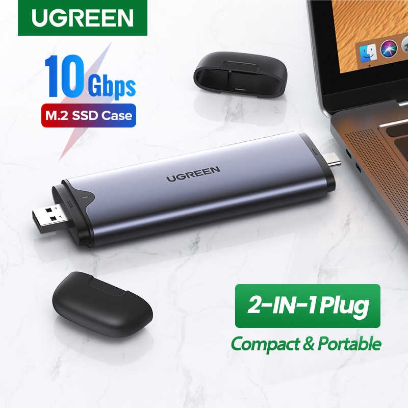 Hộp đựng ổ cứng M.2 NVME/ PCIe, chân cắm USB-C và USB 3.1, tốc độ lên đến 10Gbps UGREEN CM353 70532