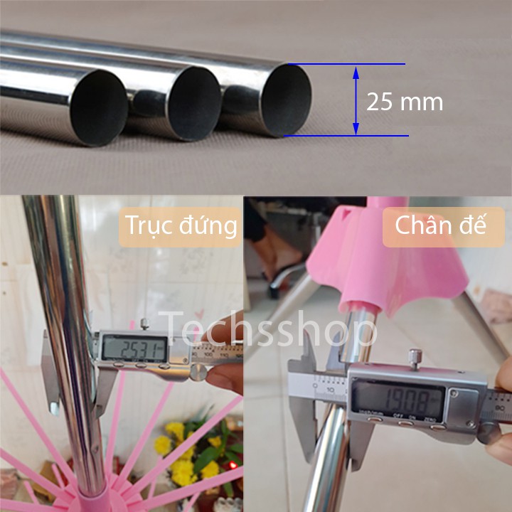 Giá Phơi Quần Áo Và Khăn Trẻ Em 3 Tầng Xoay 360 Độ - Cây Treo Đồ Ở Ban Công Gấp Gọn Tiện Lợi