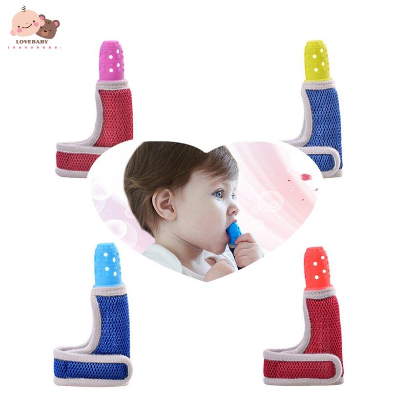 Găng tay chống mút ngón tay cái bằng silicon cho bé