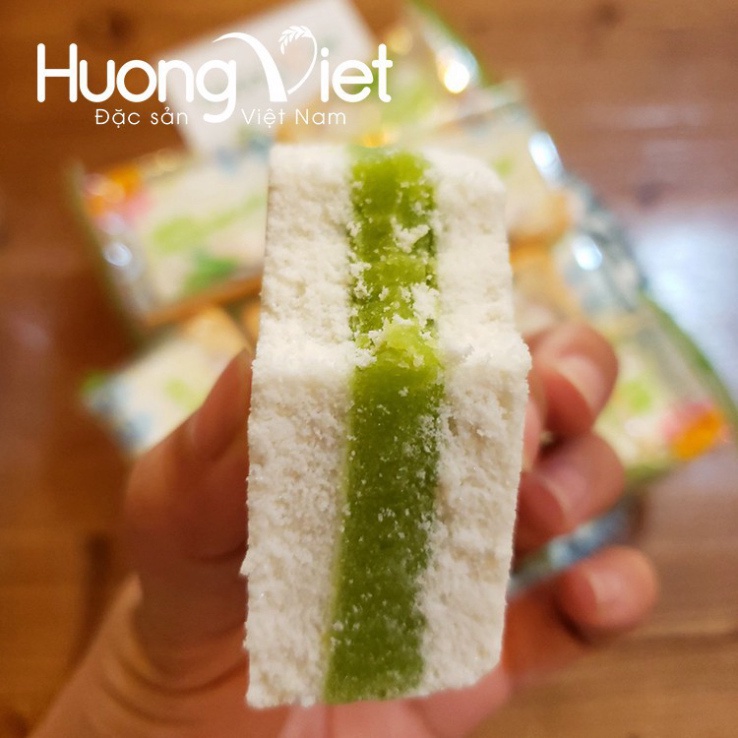 JFHD Bánh in đậu xanh lá dứa Tân Huê Viên túi 10 bánh 25 YC34