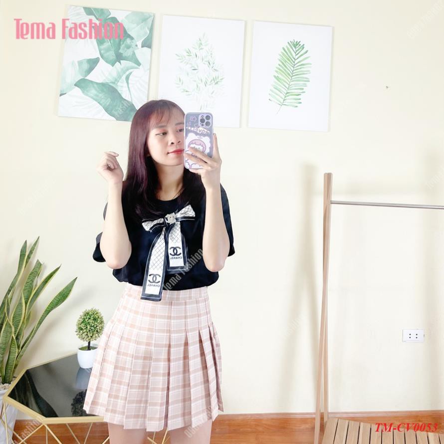 Chân váy tennis nữ The Mei 1992 - Chân váy ngắn xếp ly kẻ caro cáo cấp nhiều màu lưng cao siêu xinh | BigBuy360 - bigbuy360.vn