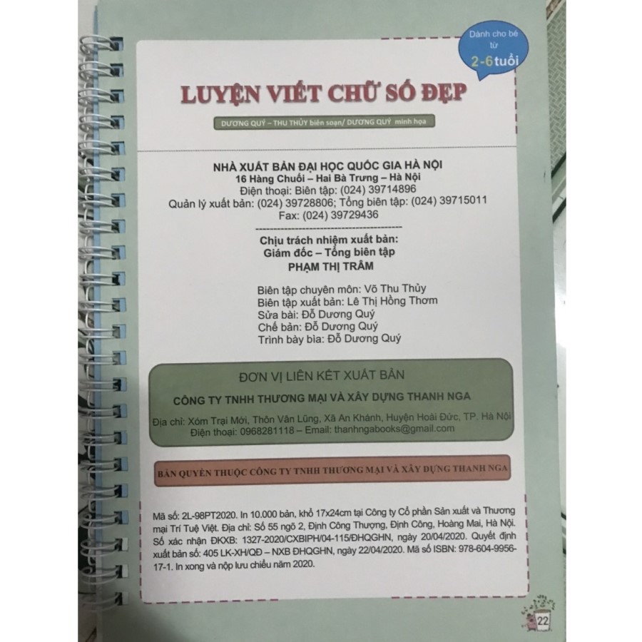 Bộ 3 cuốn vở tập viết tự xóa thần kỳ Thanh Nga (Luyện nét, luyện chữ đẹp, luyện chữ số và 2 bút 2 kê tay, 6 ngòi bút)