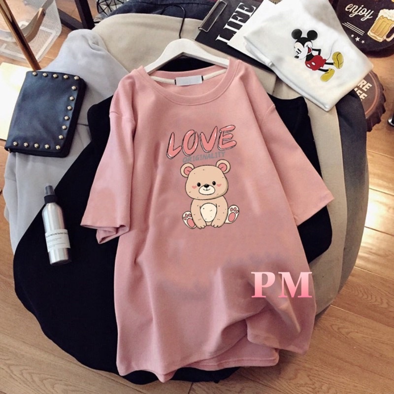 Áo phông cún ngồi LOVE PM11