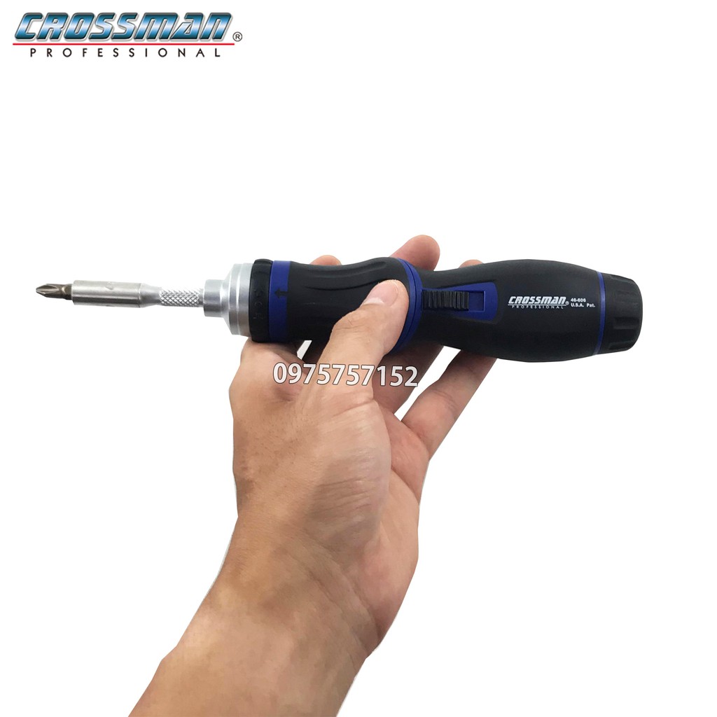 Bộ tô vít đa năng tự động, bẻ góc 116 độ, có trợ lực Crossman U.S.A 46-606 (Chính hãng)