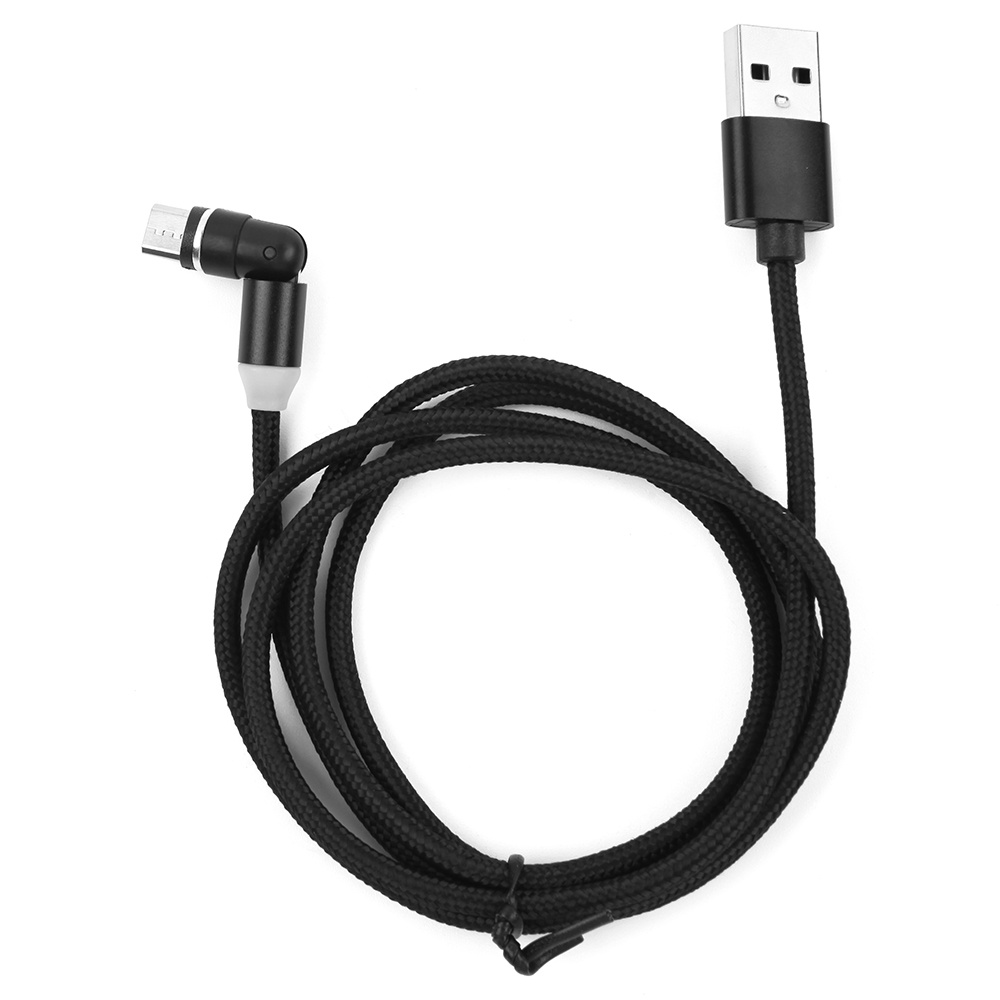 Dây Cáp Sạc Nam Châm Micro USB Type C Có Đèn Cho Xe Hơi