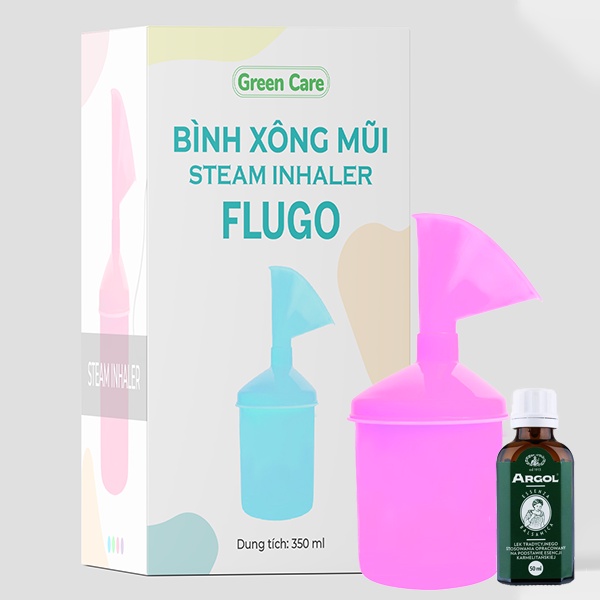 Combo: Bình xông mũi FLUGO và tinh dầu xông Argol