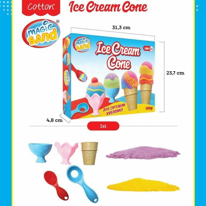 Benshop - Đồ chơi giáo dục trẻ em - Kinetic SAND - MAGIC SAND - ICE CREAM CONE