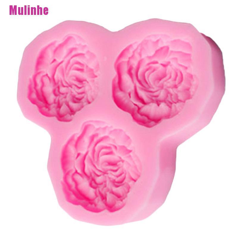 Khuôn Silicone Tạo Hình Hoa Mẫu Đơn Trang Trí Bánh Kẹo / Xà Phòng