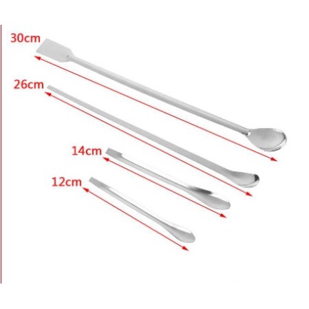 Muỗng múc hóa chất/thìa xúc hóa chất, dược liệu, mỹ phẩm/ múc thuốc y tế phòng thí nghiệm chuyên dụng bằng thép không rỉ