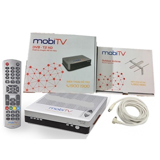 Bộ đầu thu DVB T2 mobiTV + anten ngoài trời +15m dây cáp
