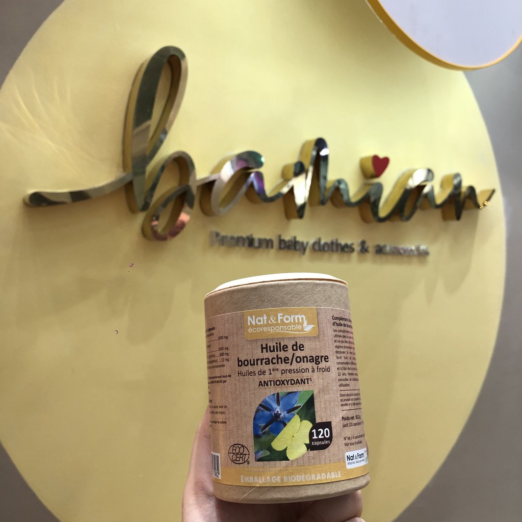 Viên uống tinh dầu hoa anh thảo Nat & Form Hữu cơ nhập khẩu Pháp hộp 120 viên | BigBuy360 - bigbuy360.vn