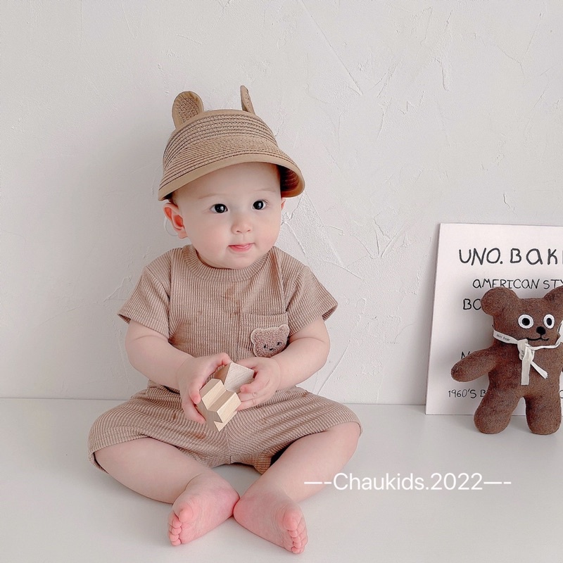 Bộ tăm gấu ngắn tay cho bé