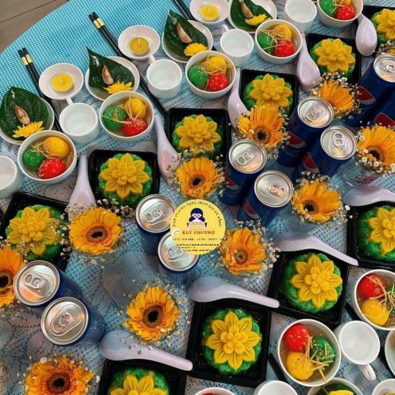 Khuôn làm ấn xôi, rau câu, bánh trung thu hoa mai tầng 9cm siêu đẹp