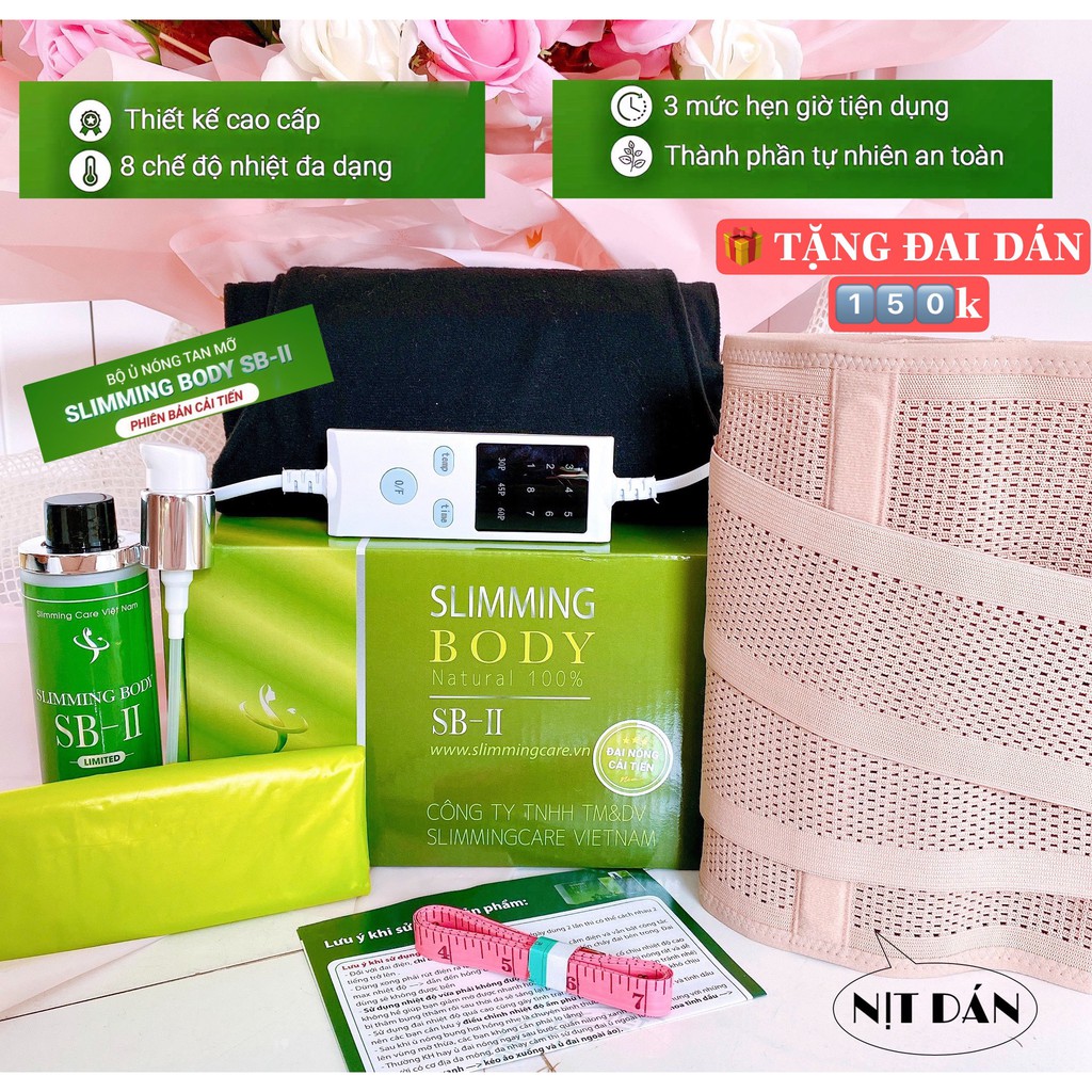 [CHÍNH HÃNG] Bộ Đai Quấn Nóng Ủ Nóng Thải Mỡ Slimming Body SB2 - Đánh Tan Mỡ Thừa