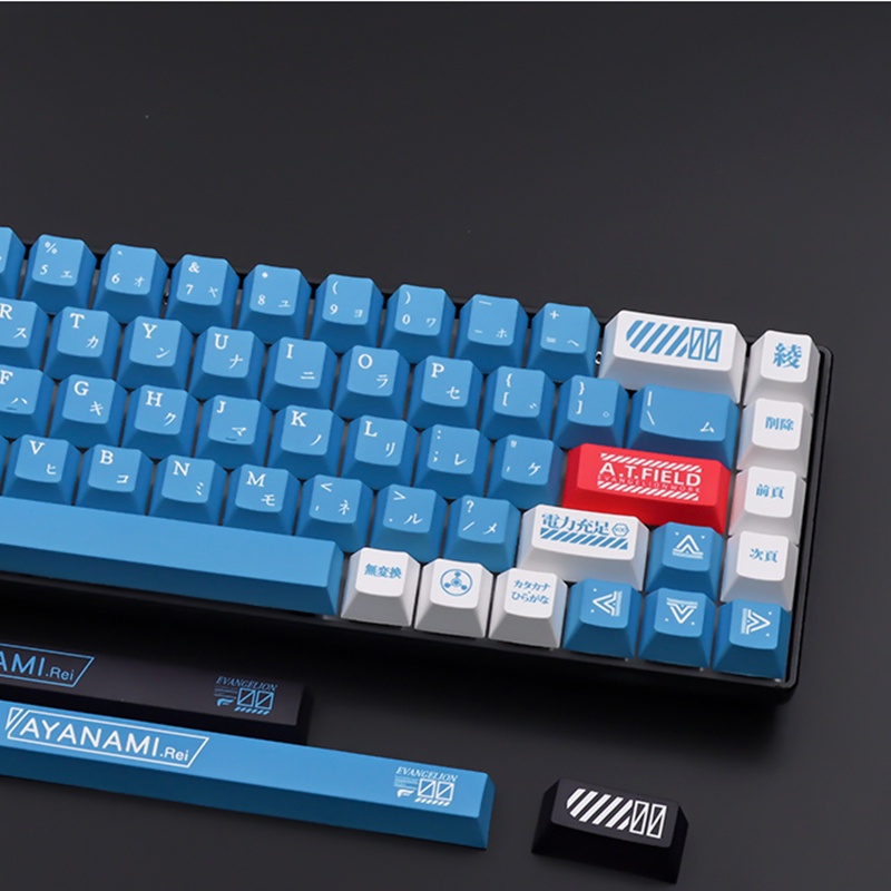 EVA AYANAMI Keycap Bộ Phím Rời 68 / 87 / 104 / 108 pdt 137 / 149 Họa Tiết Hoạt Hình Bằng EVA Cho Bàn Phím Cơ Cherry Profile Gateron Kailh switch Mechanical Keyboard 137/149 keys