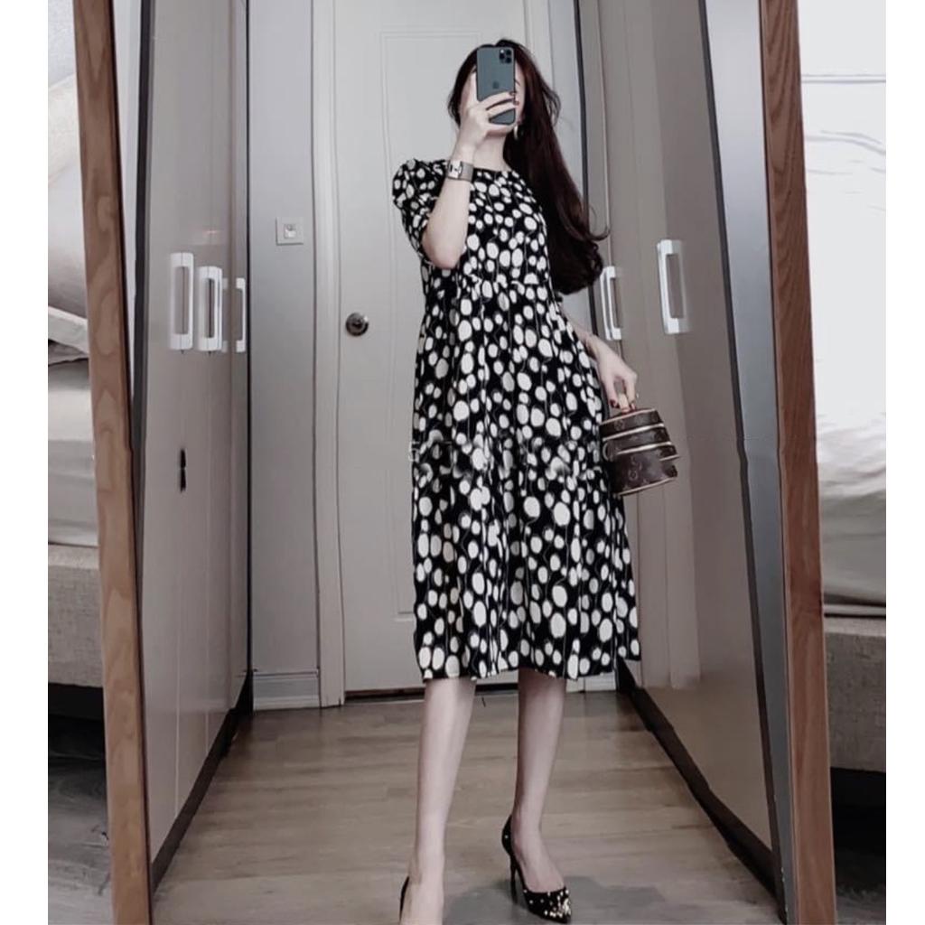 Váy bầu thời trang thiết kế MSP087 vải lụa hàn mềm mát freesize