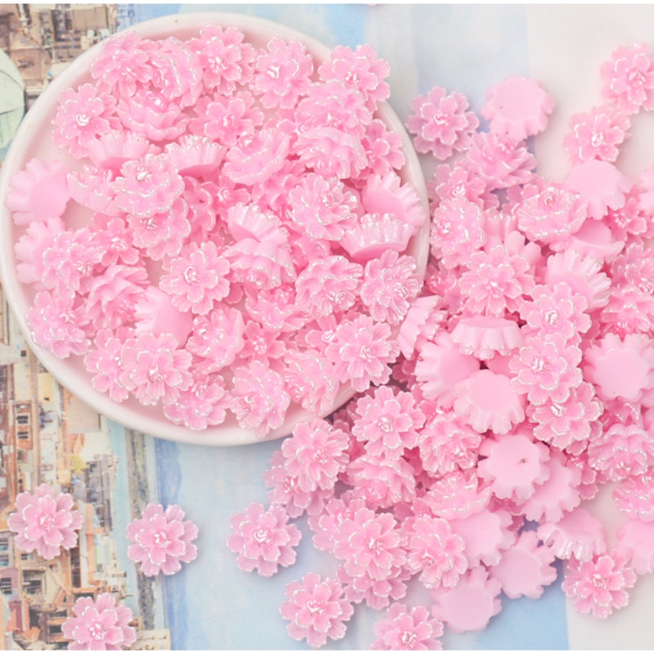 [Ảnh thật] Hoa Cúc Tràm 5D | Màu Hồng Pastel | Trang Trí Móng Tay HZ03