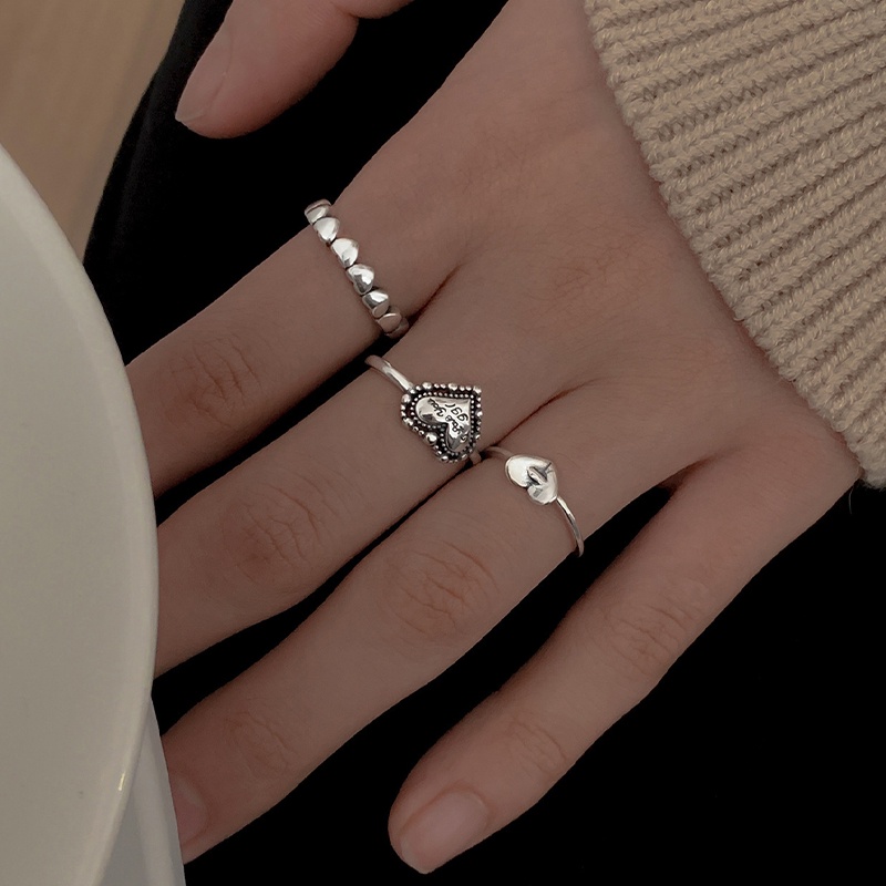 Bộ Nhẫn Hình Trái Tim Thời Trang Dành Cho Cặp Đôi