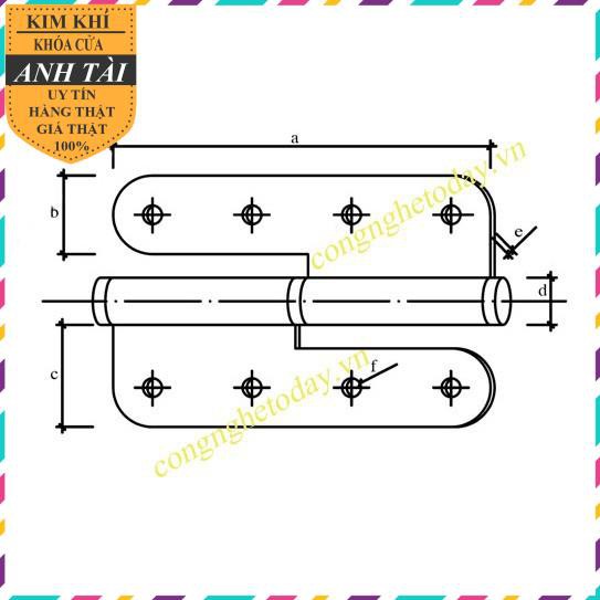 Bản lề cối inox 304 số 1, 2,3,4,5 ( giá 1 cặp)