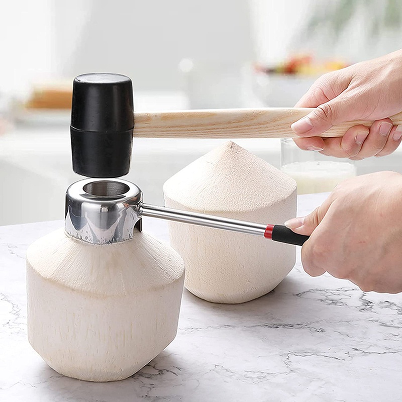 Bộ 5 Dụng Cụ Khui Dừa Bằng Thép Không Gỉ