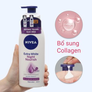 Sữa Dưỡng Thể Giúp Săn Da Và Dưỡng Trắng Nivea Ban Đêm 400ml