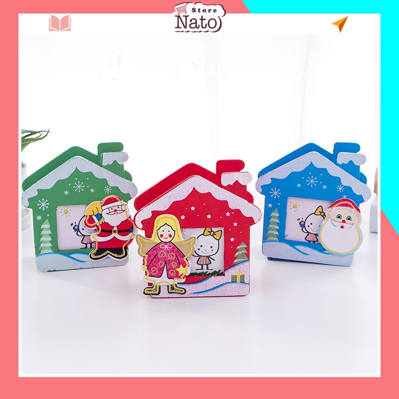 Ống cắm bút gỗ để bàn hình noel cute dễ thương giá rẻ cho bé NATO HB05