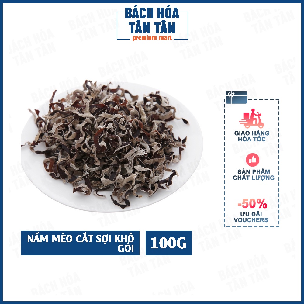 Nấm mèo cắt sợi, gói 50g