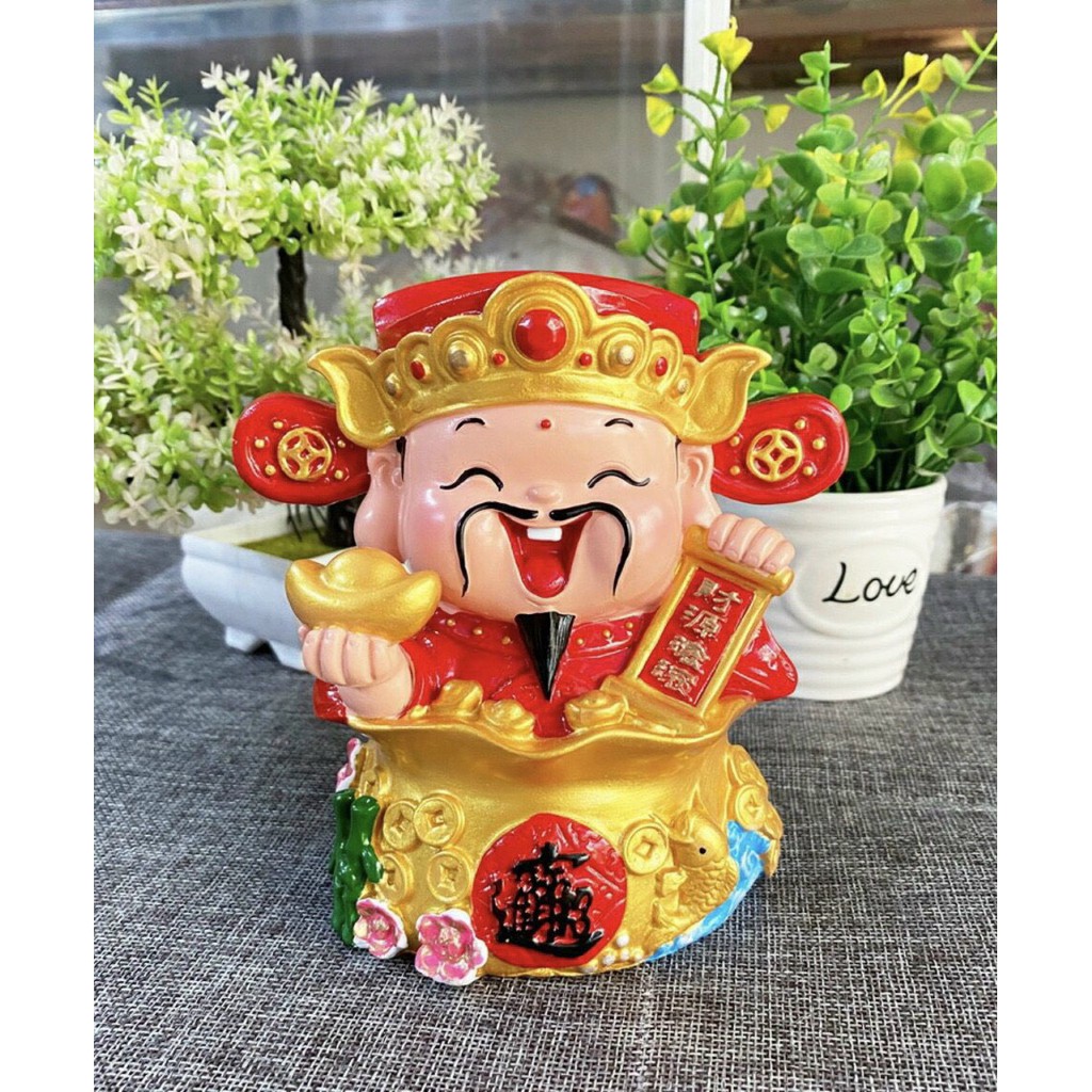 Tượng chibi Thần Tài châu báu - 14cm