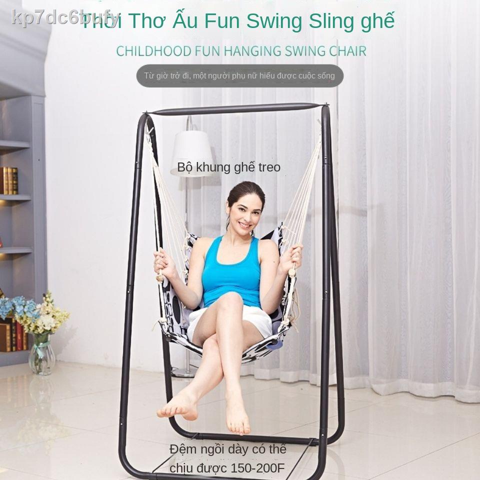 (Date mới)✢Ghế bập bênh ngoài trời bằng sắt rèn ban công sân trong nhà nôi đơn xích đu treo võng người lớn trẻ em
