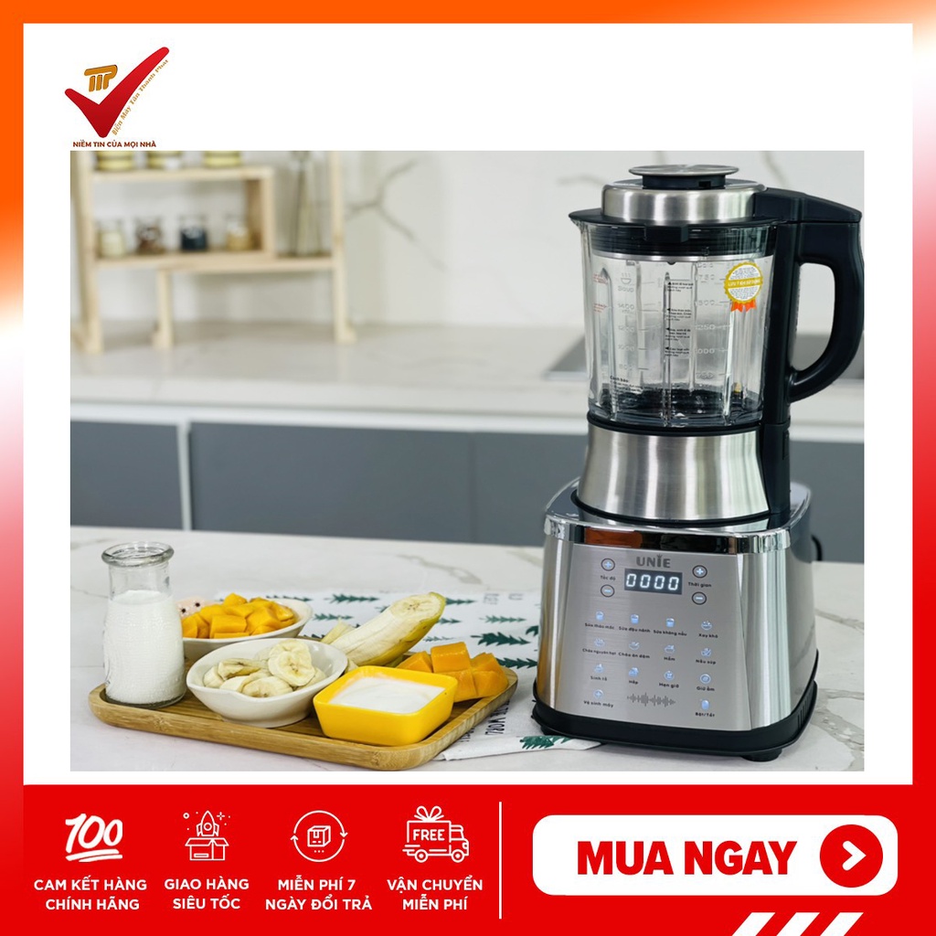 [CHÍNH HÃNG](Tặng 0,5kg hạt đậu gà) Máy làm sữa hạt Unie V8S – Xay nấu sữa hạt siêu mịn thơm ngon