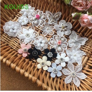 Miếng Dán Vải organza Thêu Hình Hoa Bướm 3d Đính Đá Trang Trí Quần Áo